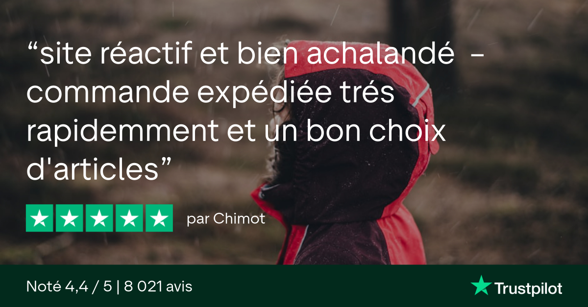 Avis client Trustpilot : 5 étoiles pour Alpinstore