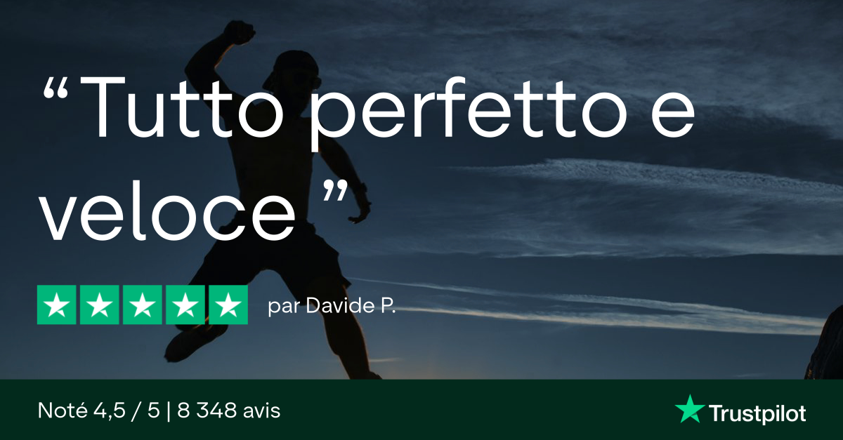 Recensione cliente Trustpilot: 5 stelle per Alpinstore